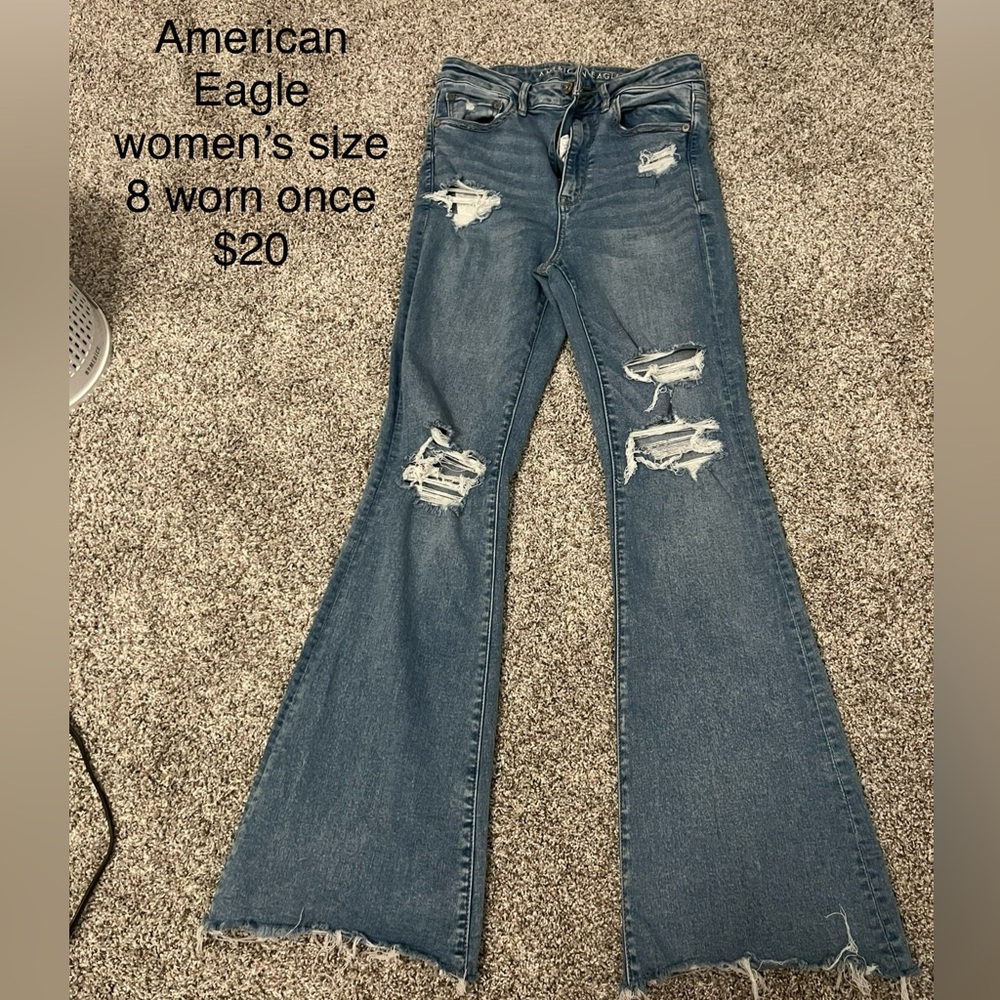 American eagle flare jeans size 8